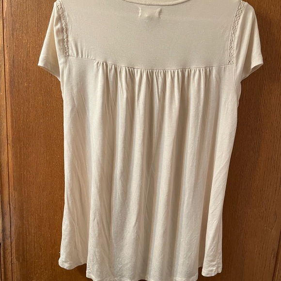 Cupio Top Ecru Crochet Neck M Women - Picture 3 of 6